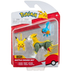 Pokemon Battle Figure Set Mudkip Pikachu Boltund box